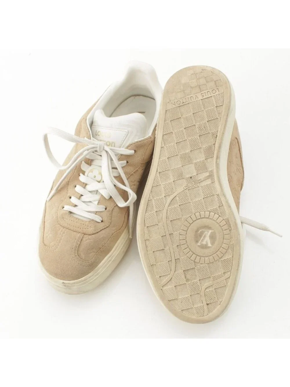 Louis Vuitton Groovy Suede Sneakers Beige